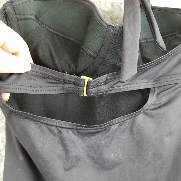 Boston Proper Swim Womens 8 C/D Cup One Piece Black Underwire Ruched Swimsuit - Picture 7 of 7